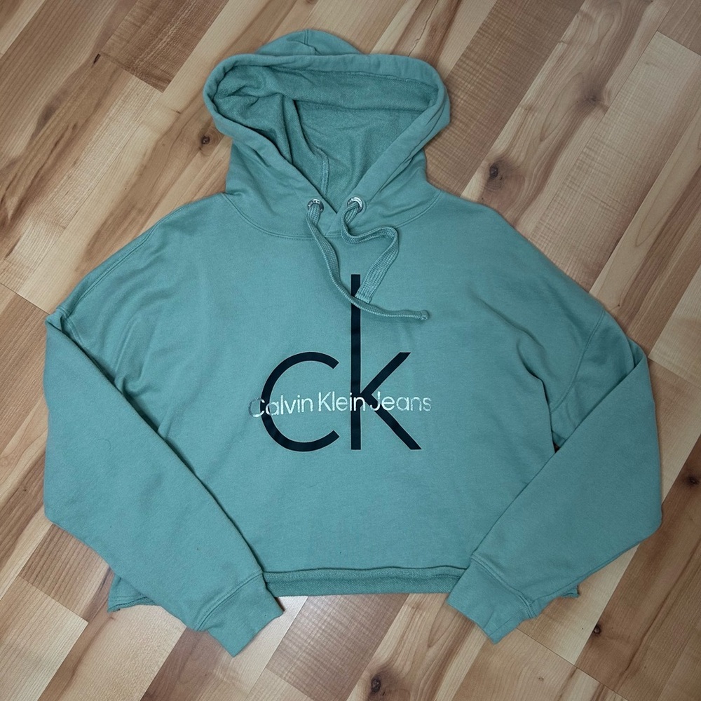Calvin Klein Women's Teal Hoodie Sweater